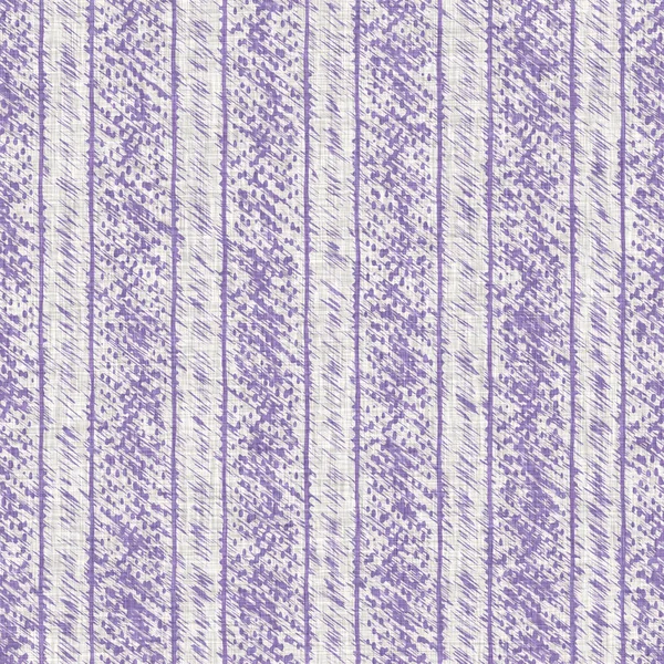 Lavender farm house broken stripe pattern. Line striped country woven all over prints. Purple rustic printed texture fabric effect. Provence style shabby chic home decor swatch. — Stock Photo, Image