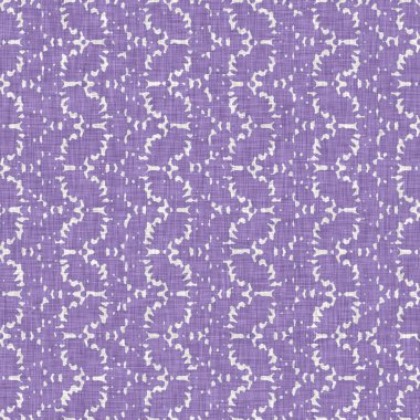 Lavanta çiftliği kırık şerit deseni. Çizgili ülke çizgileri parmak izlerinin üzerine örülmüş. Mor rustik baskılı kumaş efekti. Provence stili, pejmürde ev dekoru kumaşı..