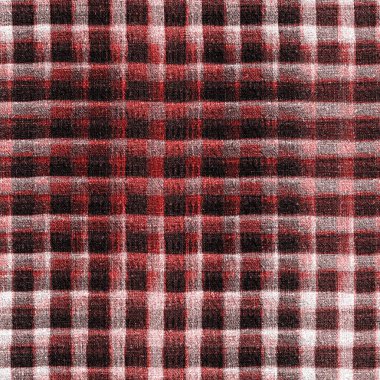 Kırmızı siyah bufalo ekoseli, kusursuz desen. Geleneksel Amerikan kırsalında oduncu tarzı. Kırsal kare kareli kareli kumaş dokusu.