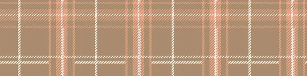 Gender neutral seamless plaid vector border. Gingham baby color checker background. Woven tweed all over print. — Stock Vector