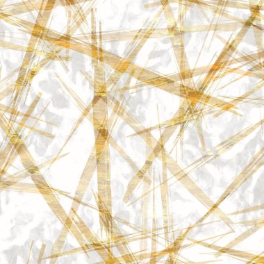 Altın metalik el yapımı pirinç kağıdı dokusu. Pürüzsüz washi tabakası ve bulanık altın metal pulları. Modern düğün dokusu, zarif kırtasiye ve asgari Japon tarzı tasarım unsurları için..