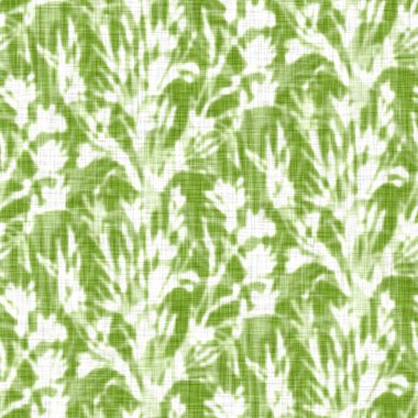 El yapımı çiçek motifli keten dokusu. Kaprisli bahçe pürüzsüz desen. Ev dekorasyonu için modern bahar karalama ürünleri. Her tarafı botanik tarama tarzı kırsal yeşil..