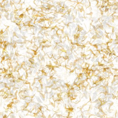 Altın metalik el yapımı pirinç kağıdı dokusu. Kusursuz washi tabakası ve altın metal pulları. Modern düğün dokusu, zarif kırtasiye ve en az Japon stili bulanık tasarım öğeleri için