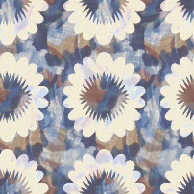 Kırsal Fransız kır çiçeği desenli kumaş. Kusursuz Avrupa tarzı yumuşak döşeme deseni. Batik 'in tüm dijital çiçek baskısı efektleri. Değişik mavi dekoratif kumaş. Yüksek kalite raster jpg