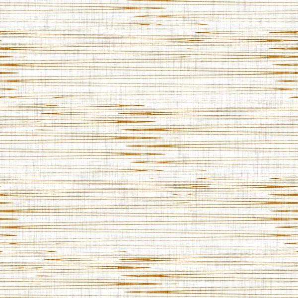 Linen texture background with broken stripe. Organic irregular striped seamless pattern. Modern plain 2 tone spring textile for home decor. Farmhouse scandi style rustic orange all over print. — Stock Photo, Image