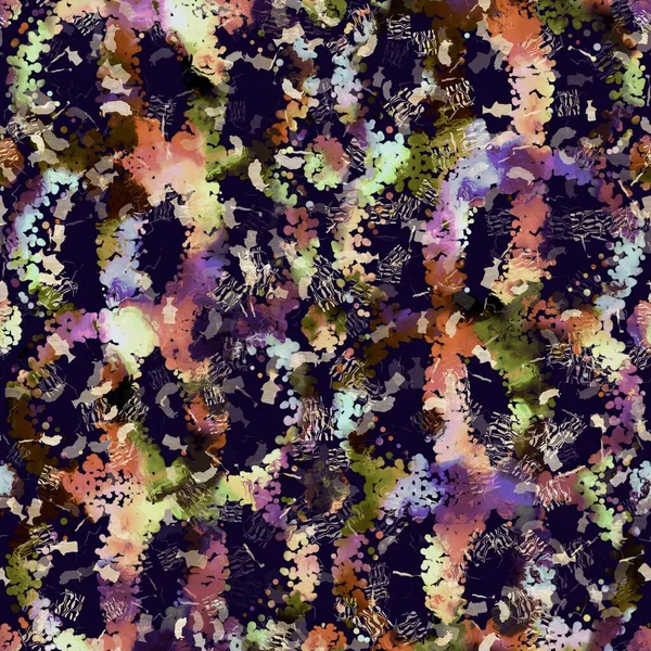 Estampado boho exótico multicolor de camuflaje moteado. Inconsútil otoñal oscuro terreno patrón de repetición detallada. —  Fotos de Stock