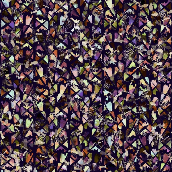 Estampado boho exótico multicolor de camuflaje moteado. Inconsútil otoñal oscuro terreno patrón de repetición detallada. —  Fotos de Stock