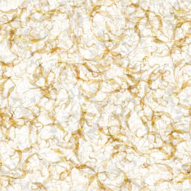 Altın metalik el yapımı pirinç kağıdı dokusu. Kusursuz washi tabakası ve altın metal pulları. Modern düğün dokusu, zarif kırtasiye ve en az Japon stili bulanık tasarım öğeleri için