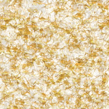 Altın metalik el yapımı pirinç kağıdı dokusu. Kusursuz washi tabakası ve altın metal pulları. Modern düğün dokusu, zarif kırtasiye ve en az Japon stili bulanık tasarım öğeleri için