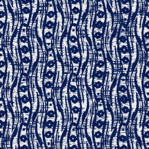 Tejido teñido índigo geo forma patrón textura. Tinte de tela de moda textil transparente resistente a toda la impresión. Impresión en bloque de kimono japonés. Efecto batik de alta resolución — Foto de Stock
