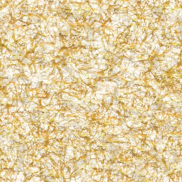 Altın metalik el yapımı pirinç kağıdı dokusu. Kusursuz washi tabakası ve altın metal pulları. Modern düğün dokusu, zarif kırtasiye ve en az Japon stili bulanık tasarım öğeleri için
