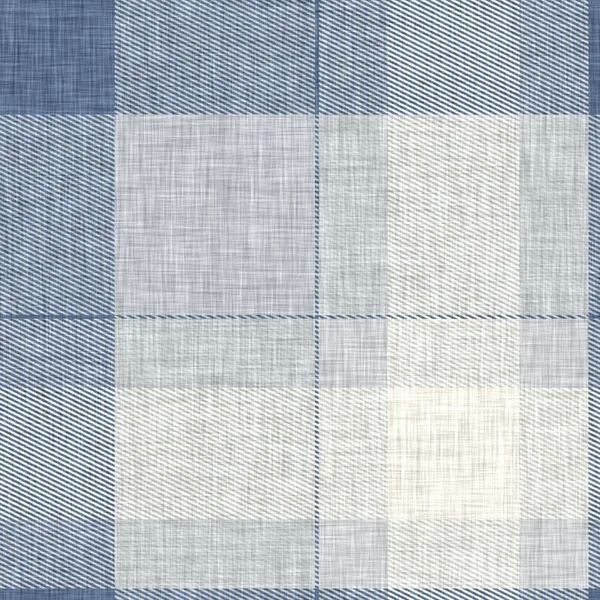 Granja azul patrón sin costuras a cuadros. Estilo vintage sarga por toda la impresión para el diseño de papel pintado de tweed. — Foto de Stock