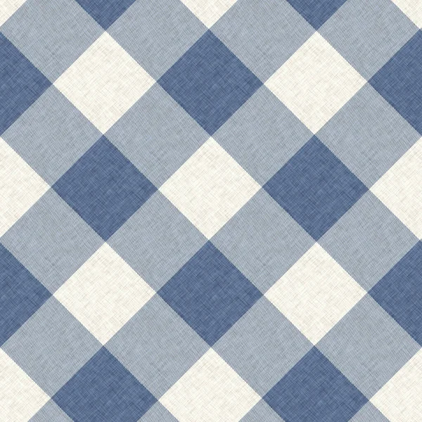 Lantbruksblå rutig sömlöst mönster. Vintage stil twill över hela tryck för tweed tapet design. — Stockfoto