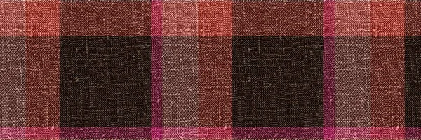 Klassinen talvi tartan ruudullinen saumaton reunus rajan. Moderni Gingham Checker leikata tausta. Kudotut scottish maskuliininen tweed vaikutus nauha banneri. — kuvapankkivalokuva