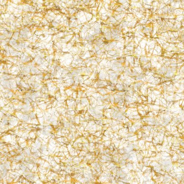 Altın metalik el yapımı pirinç kağıdı dokusu. Kusursuz washi tabakası ve altın metal pulları. Modern düğün dokusu, zarif kırtasiye ve en az Japon stili bulanık tasarım öğeleri için