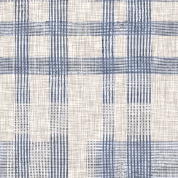 Granja azul patrón sin costuras a cuadros. Estilo vintage sarga por toda la impresión para el diseño de papel pintado de tweed. —  Fotos de Stock