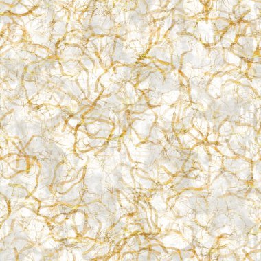 Metalik altın kıvrımlı el yapımı pirinç kağıdı dokusu. Kusursuz washi örtüsü. Lüks düğün dokusu, zarif kırtasiye ve en az Japon stili tasarım öğesi için..