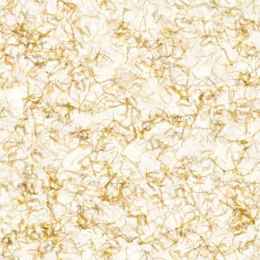 Altın metalik el yapımı pirinç kağıdı dokusu. Kusursuz washi tabakası ve altın metal pulları. Modern düğün dokusu, zarif kırtasiye ve en az Japon stili bulanık tasarım öğeleri için