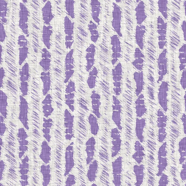 Lavanta çiftliği kırık şerit deseni. Çizgili ülke çizgileri parmak izlerinin üzerine örülmüş. Mor rustik baskılı kumaş efekti. Provence stili, pejmürde ev dekoru kumaşı..