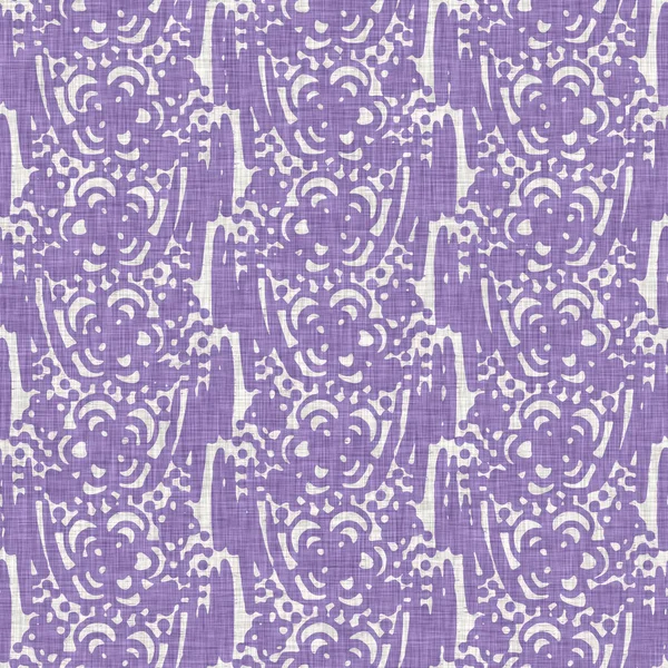 Levandule francouzský statek květinový venkovský styl plátno pozadí. Lilac design interiéru po celém tisku. Printed texturované tkaniny efekt pro Provence ošuntělé elegantní textilní dlaždice. — Stock fotografie