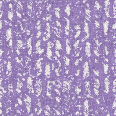 Lavanta çiftliği kırık şerit deseni. Çizgili ülke çizgileri parmak izlerinin üzerine örülmüş. Mor rustik baskılı kumaş efekti. Provence stili, pejmürde ev dekoru kumaşı..