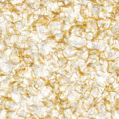 Altın metalik el yapımı pirinç kağıdı dokusu. Kusursuz washi tabakası ve altın metal pulları. Modern düğün dokusu, zarif kırtasiye ve en az Japon stili bulanık tasarım öğeleri için