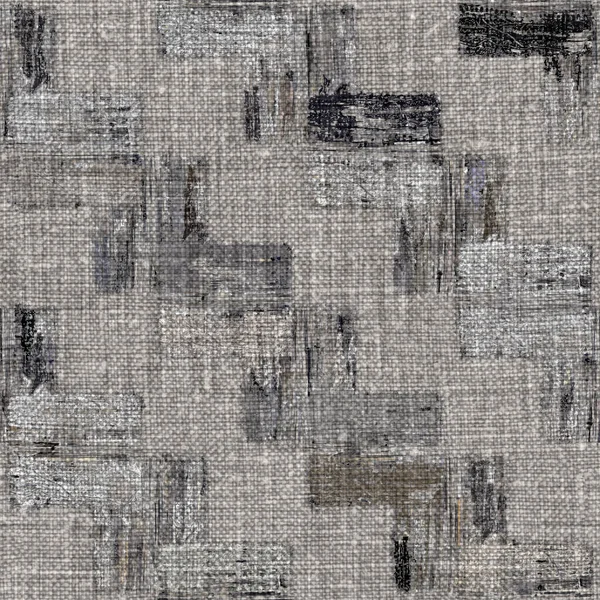 Rustico chiazzato grigio antracite astratto francese lino texture sfondo. Indossato vecchio tessuto vintage tessuto stampato neutro. Stampato su tutta la stampa. Irregolare irregolare irregolare macchiato ruvido effetto grunge. — Foto Stock