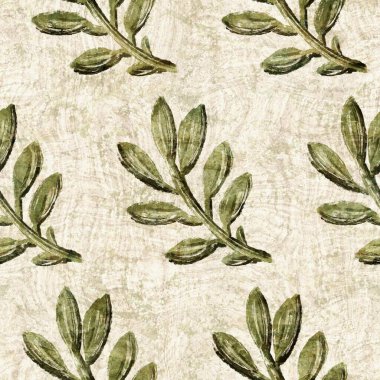 Kum dokusunda çöl bitkisi, dikişsiz raster deseni. Dökülebilir bohem resim arkaplanı için organik sulu yeşillik. 