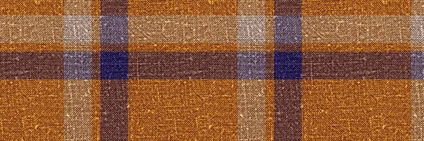 Klassieke winter tartan plaid naadloze rand rand. Moderne gingham checker achtergrond. Geweven Schots mannelijk tweed effect lint banner. — Stockfoto