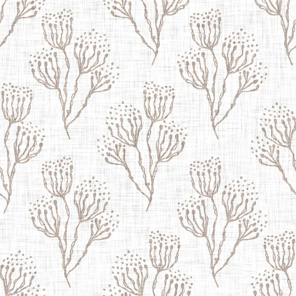 Seamless minimalist doodle flower pattern background. Calm two tone color wallpaper. Simple modern scandi unisex baby design. Organic childish gender neutral baby all over print. Hand drawn floral.