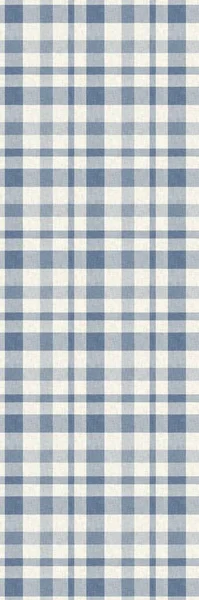 Французький фермерський будинок Blue plaid перевіряє безшовну вертикальну лінію кордону. Рушійна тональна канцелярська імпозантна тканина. Tartan cottage 2 tone social media phone cover background — стокове фото