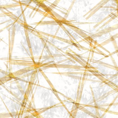 Altın metalik el yapımı pirinç kağıdı dokusu. Pürüzsüz washi tabakası ve bulanık altın metal pulları. Modern düğün dokusu, zarif kırtasiye ve asgari Japon tarzı tasarım unsurları için..