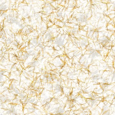 Metalik altın kıvrımlı el yapımı pirinç kağıdı dokusu. Kusursuz washi örtüsü. Lüks düğün dokusu, zarif kırtasiye ve en az Japon stili tasarım öğesi için..