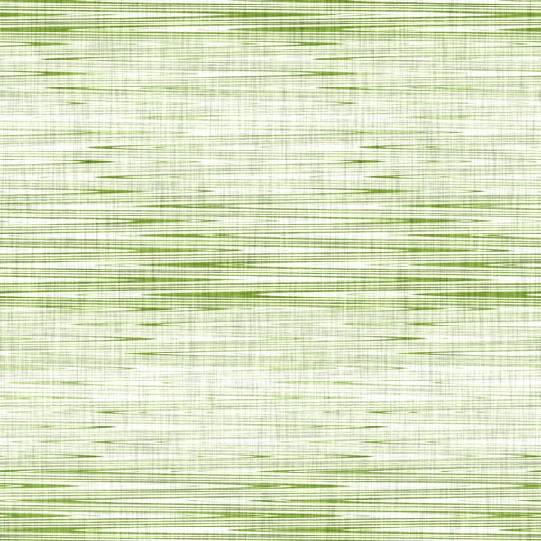 Linen texture background with broken stripe. Organic irregular striped seamless pattern. Modern plain 2 tone spring textile for home decor. Farmhouse scandi style rustic green all over print. — Stock Photo, Image