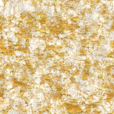 Altın metalik el yapımı pirinç kağıdı dokusu. Kusursuz washi tabakası ve altın metal pulları. Modern düğün dokusu, zarif kırtasiye ve en az Japon stili bulanık tasarım öğeleri için