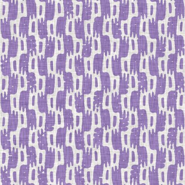 Lavanta çiftliği kırık şerit deseni. Çizgili ülke çizgileri parmak izlerinin üzerine örülmüş. Mor rustik baskılı kumaş efekti. Provence stili, pejmürde ev dekoru kumaşı..