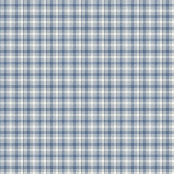 Fransk bondgård vävd blå rutig kontrollera sömlösa linne mönster. Rustik tonal land kök gingham tyg effekt. Tartan stuga 2 ton grå bakgrund material struktur. — Stockfoto