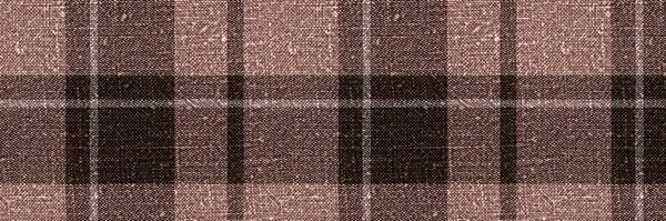 古典的な冬のタータンはシームレスなエッジ境界を果たした。現代のギンガムチェッカーのトリムの背景。織りスコットランドの男性ツイード効果リボンバナー. — ストック写真