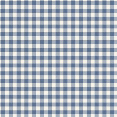Fransız çiftlik evi, mavi ekose kumaş desenli. Taşralı tonal mutfak kumaş efekti. Tartan kulübesi 2 ton gri arkaplan malzeme dokusu.