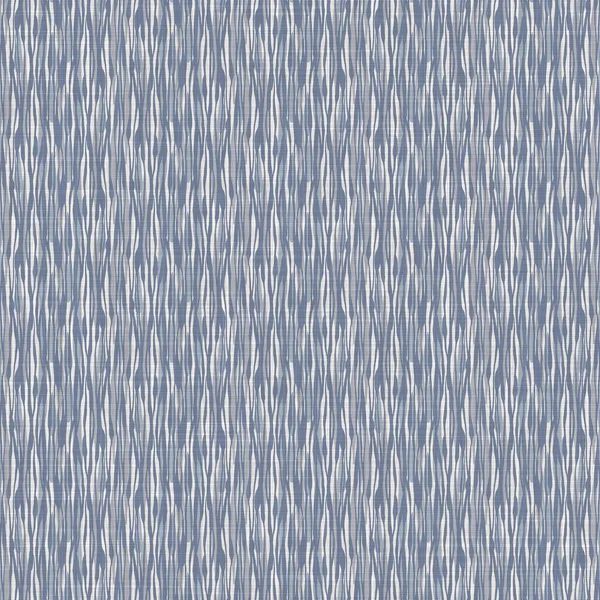 Французский синий каракули мотив льняной бесшовный узор. Тональный кантри-стиль и модный фон. Простой старинный деревенский текстильный эффект. Примитивный рисунок потрепанной шикарной ткани. — стоковое фото