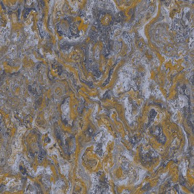 Lacivert, sarı, mermer, pürüzsüz doku. Düzensiz renk mürekkebi boya efektini lekelemiş. Mermer düzensiz girdap izi. Modern moda duvar kağıdı döşemesi