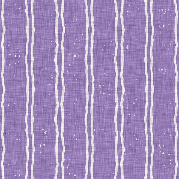 Lavender farm house broken stripe pattern. Line striped country woven all over prints. Purple rustic printed texture fabric effect. Provence style shabby chic home decor swatch. — Stock Photo, Image