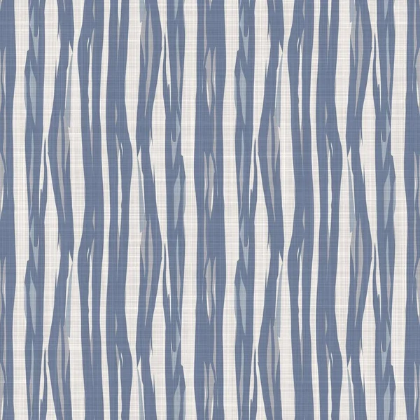 Estampado de patrón de tela de rayas de cocina de campo francés sin costuras. Fondo rayado vertical blanco amarillo azul. Tinte Batik provence estilo rústico tejido cottagecore textil. — Foto de Stock