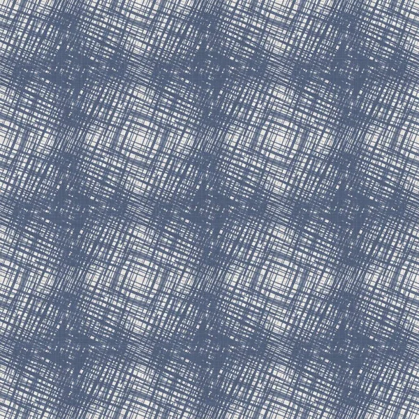 Французький синій нерегулярно строкатий лляний візерунок. Тональний кантрі-котедж абстрактного фону. Простий вінтажний текстильний ефект із сільської тканини. Примітивна текстура, обшарпана шиком.. — стокове фото