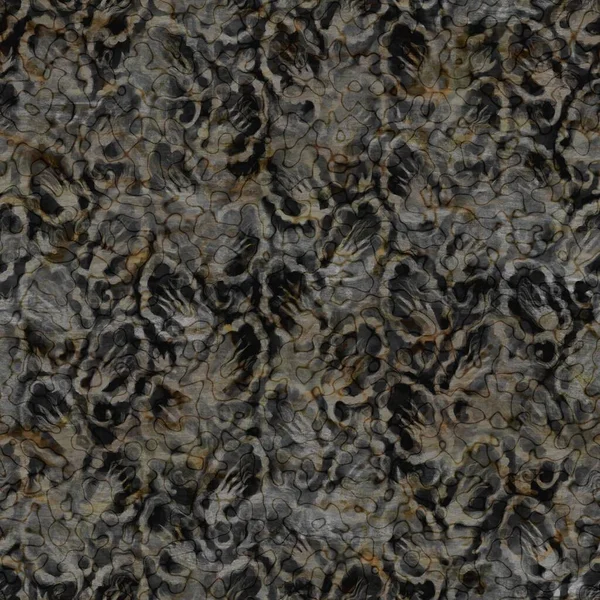 Rustic mottled charcoal grey french linen woven texture background. Worn neutral old vintage cloth printed fabric textile. Distressed all over print . Irregular uneven stained rough grunge effect. — Stock Photo, Image