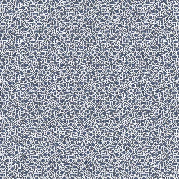 Francia kék geometrikus lenvászon zökkenőmentes minta. Tonal parasztház ház stílusú elvont rács háttér. Egyszerű vintage rusztikus textil hatás. Primitív modern kopott elegáns konyhai ruha design. — Stock Fotó