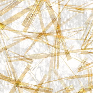 Altın metalik el yapımı pirinç kağıdı dokusu. Pürüzsüz washi tabakası ve bulanık altın metal pulları. Modern düğün dokusu, zarif kırtasiye ve asgari Japon tarzı tasarım unsurları için..