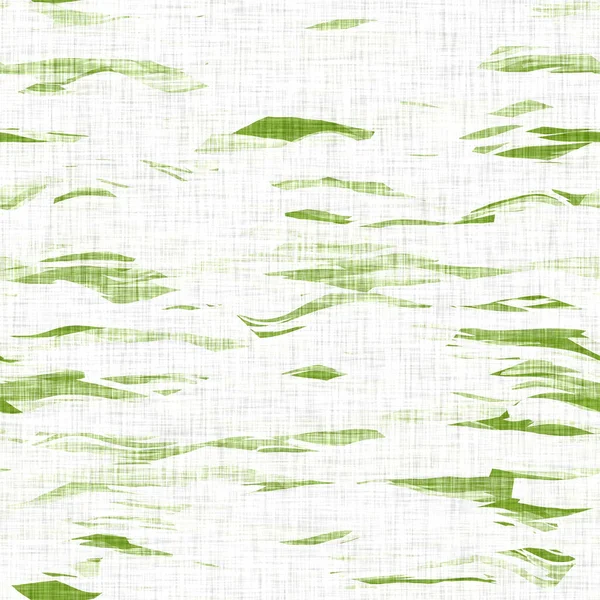 Texture lin fond avec bande cassée. Motif organique irrégulier rayé sans couture. Textile de printemps uni moderne à 2 tons pour la décoration intérieure. Agritourisme scandi style vert rustique partout imprimer. — Photo