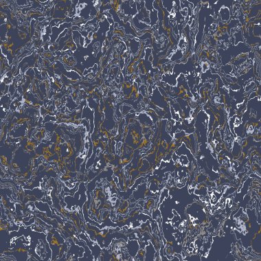 Koyu mavi mermer, erkeksi, dikişsiz doku. Düzensiz mürekkep lekesi boya etkisi. Mermer kaplanabilir grafik tasarımı duvar kağıdı örneği