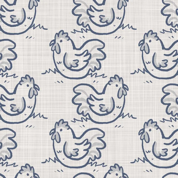 Çiftlik evi, mavi tavuk, keten kumaş, kusursuz desen. Tonal Fransız kır evi tarzı çiftlik hayvanı geçmişi. Basit bir kırsal kumaş tekstil etkisi. Şekil verilmiş doğa, pejmürde, şık mutfak örtüsü..